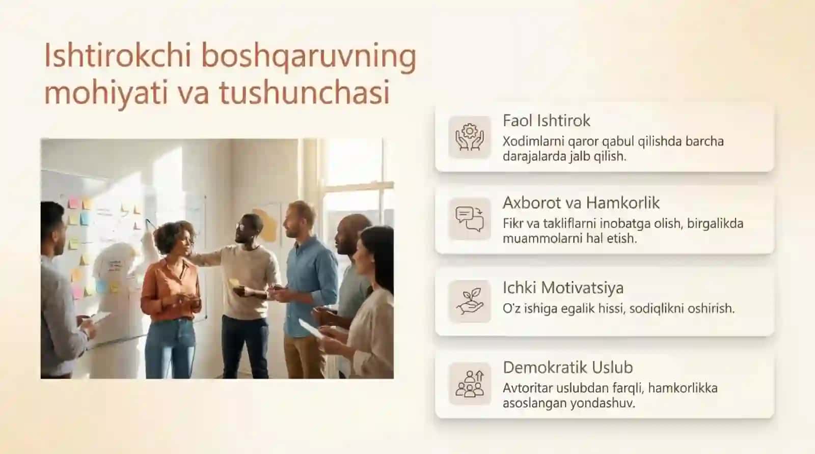 FAOLIYATNI YAXSHILASHDA JAMOANING QATNASHUVI 4