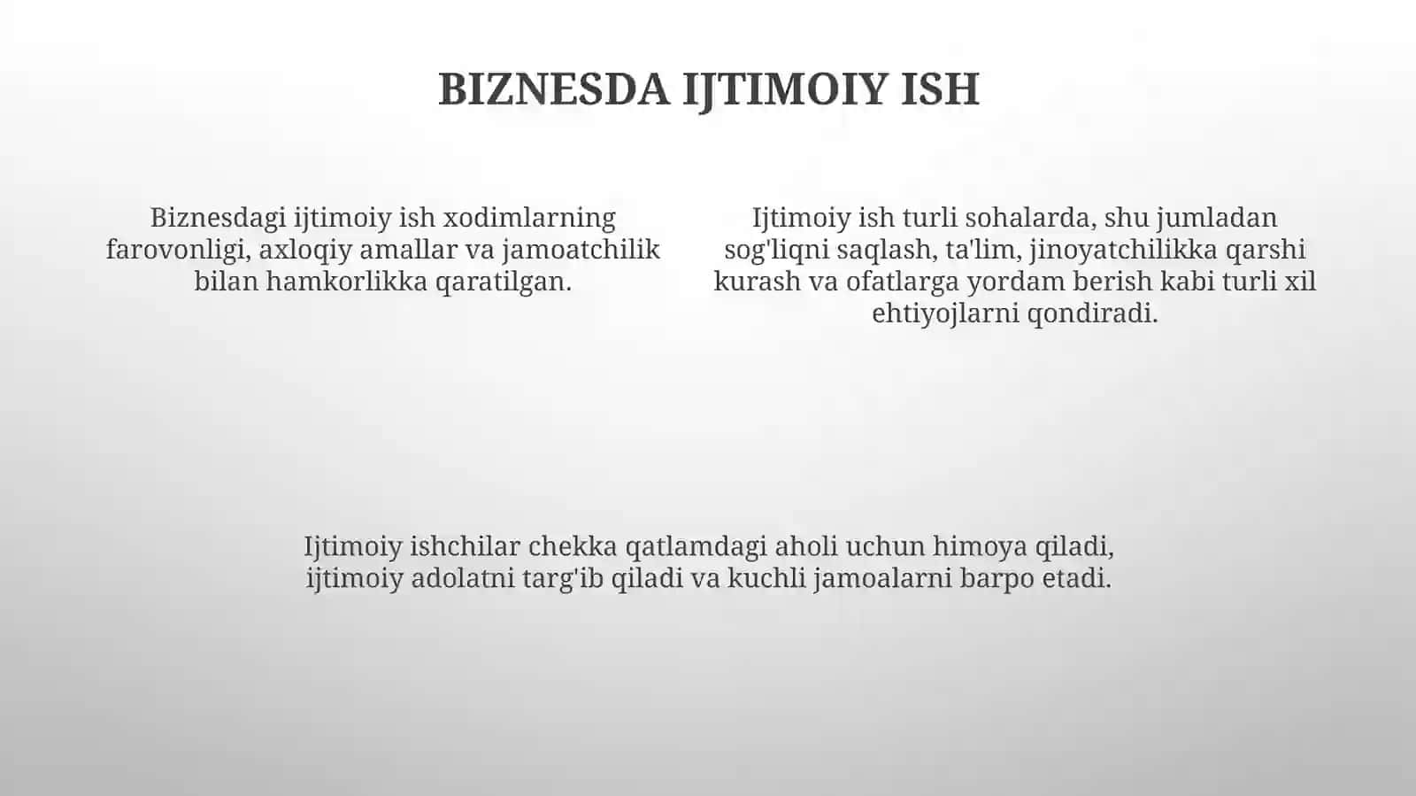 Insoniy faoliyatning turli sohalaridagi ijtimoiy ish 4