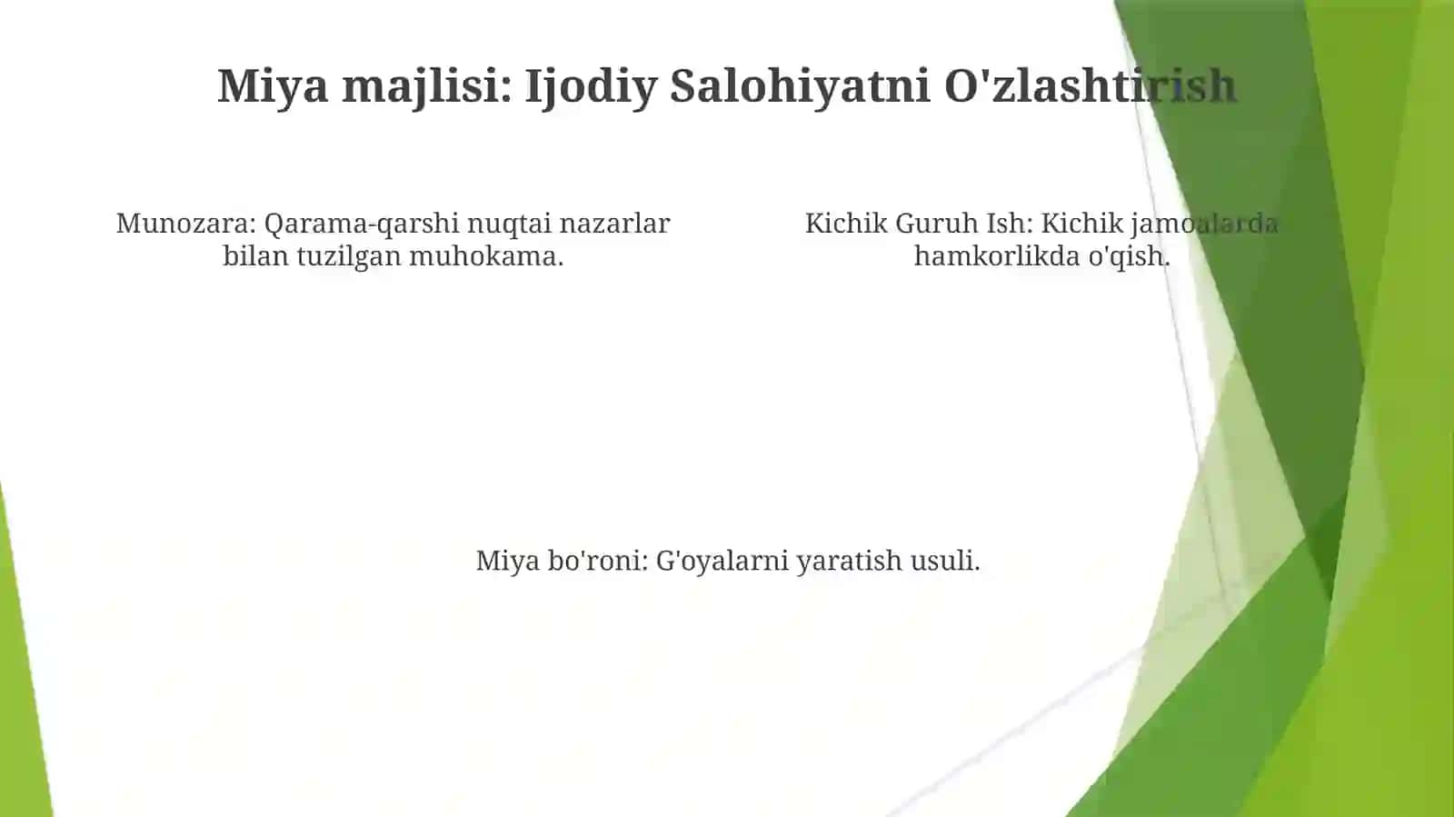 Didaktik jarayon loyihasining interfaol metodlari 4