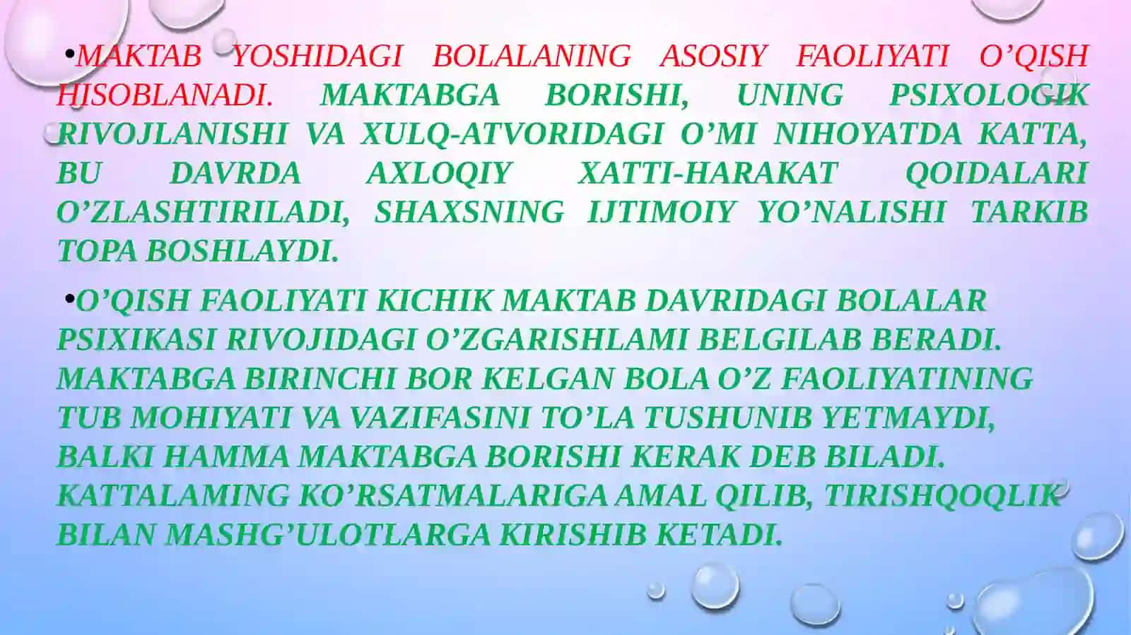 KICHIK MAKTAB YOSHI DAVRIDAPSIXIK RIVOJLANISH XUSUSIYATLAR 4
