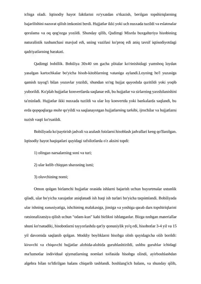Buxgalteriya hisobi rivojlanishi va tarixi 4