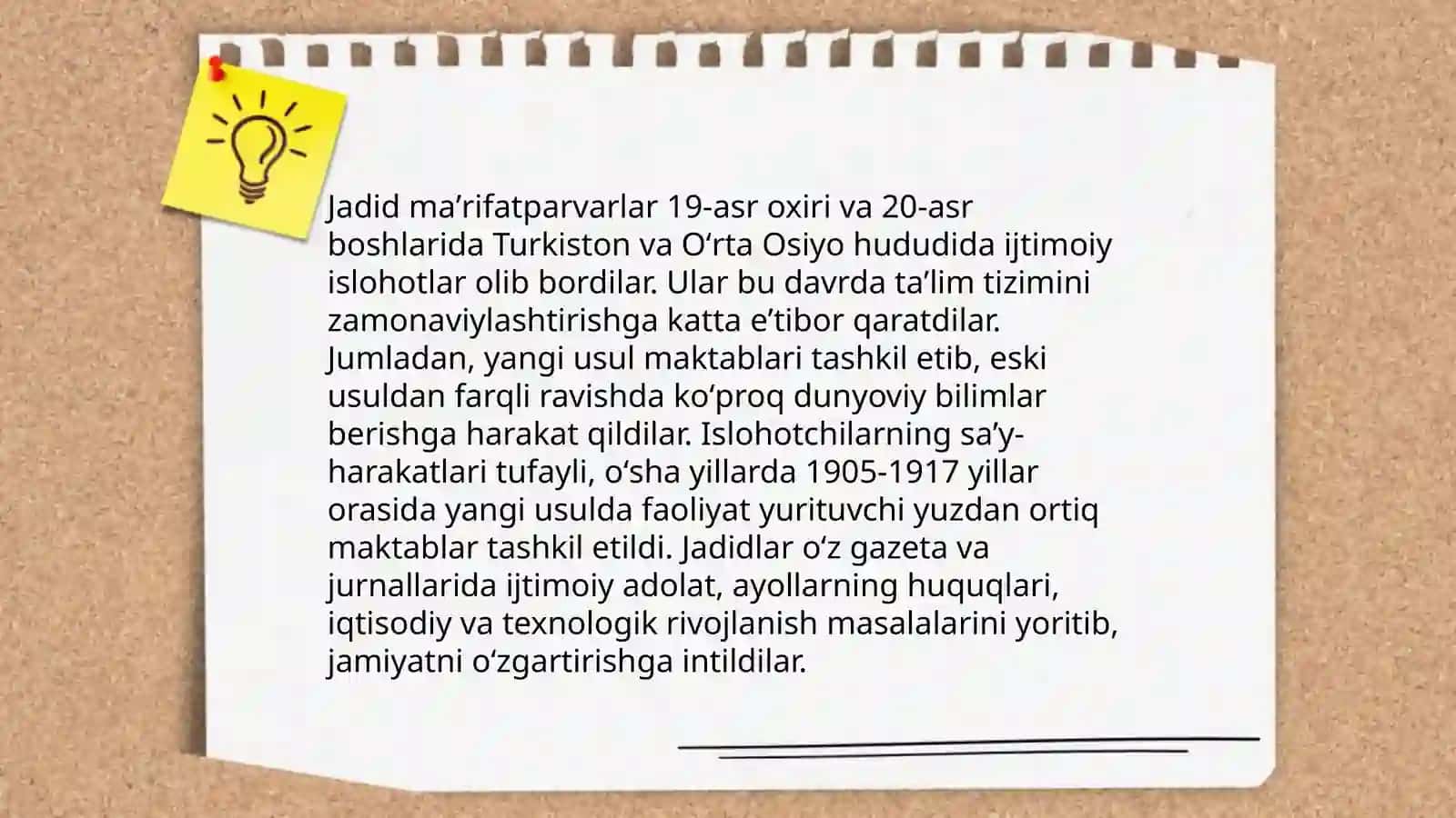 Jadid maʼrifatparvarlarining oʻlka ijtimoiy-maʼnaviy hayotida tutgan oʻrni 4