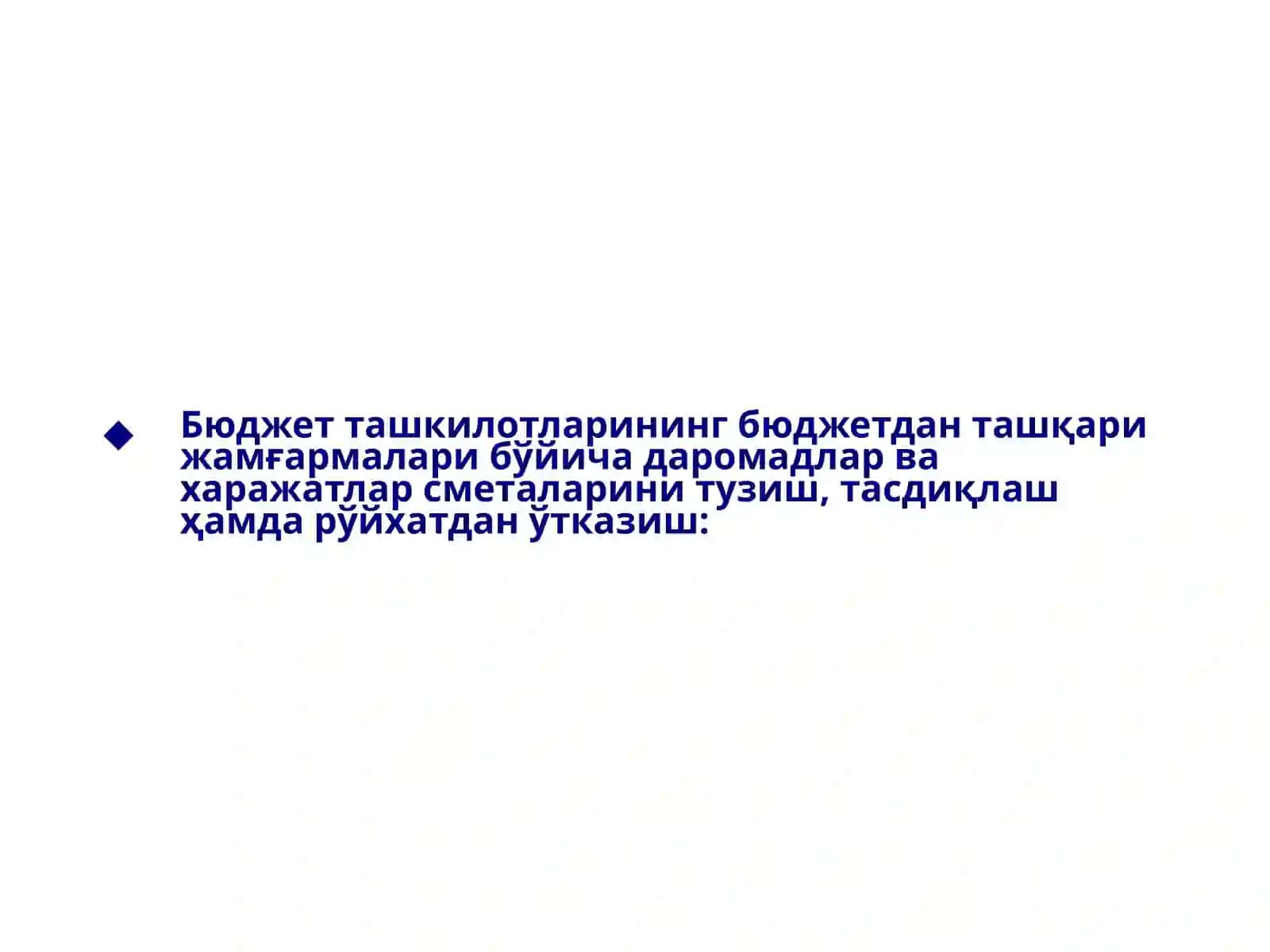 Бюджет ташкилотларининг бюджетдан ташқари жамғармалари 4