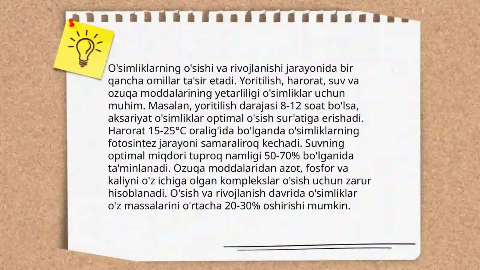 O'simliklar dunyosi va ularni hayot tarzi haqidagi bilimlarni boyitish va tahlil qilish 4