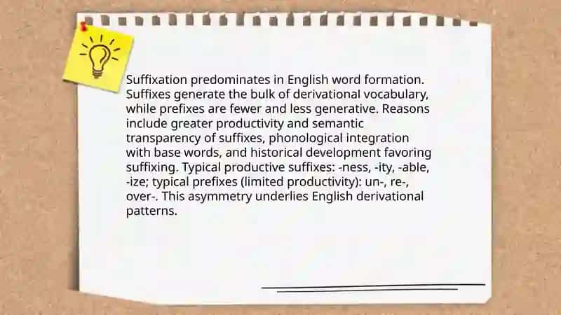 Productivity of Derivational Affixes in English 4