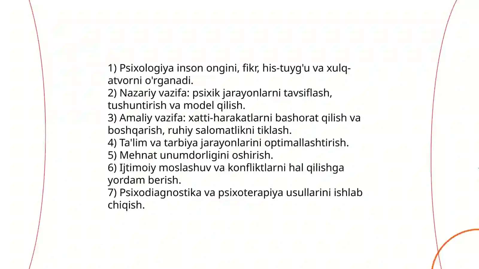 Umumiy psixologiya fanidan tayyorlagan taqdimoti 4