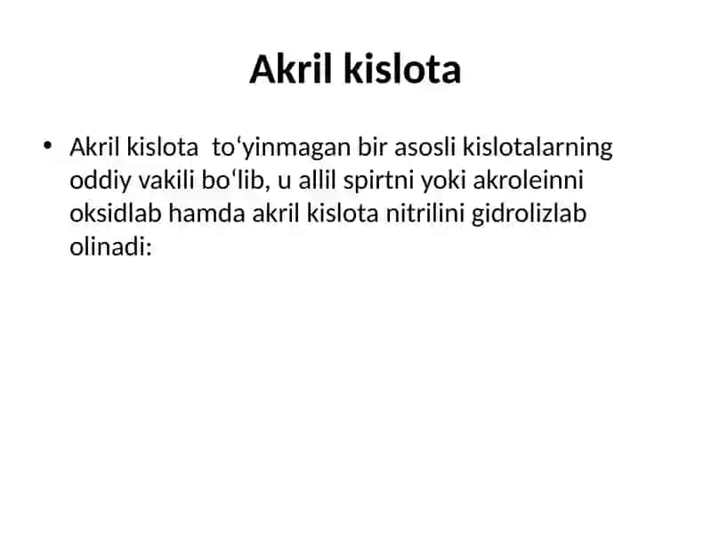 To‘yinmagan Kislotalar 4