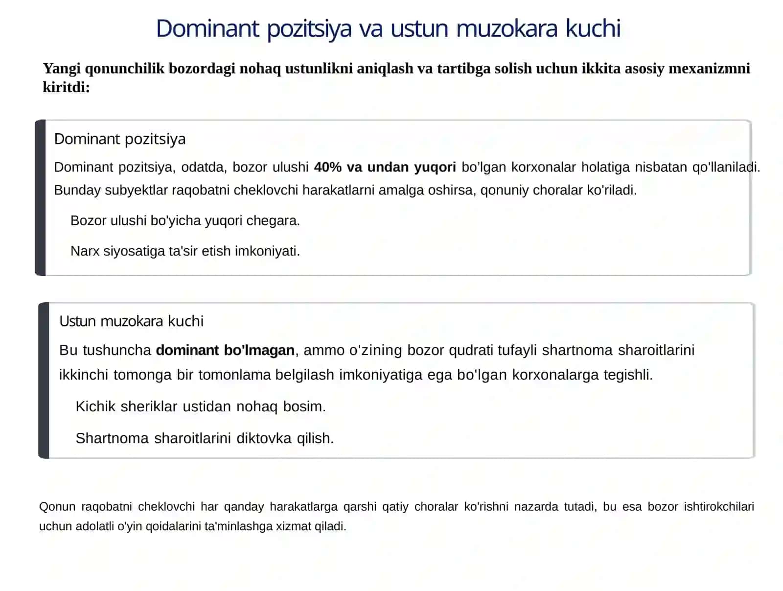 Monopolizmga qarshi siyosat va raqobatni rivojlantirish 4