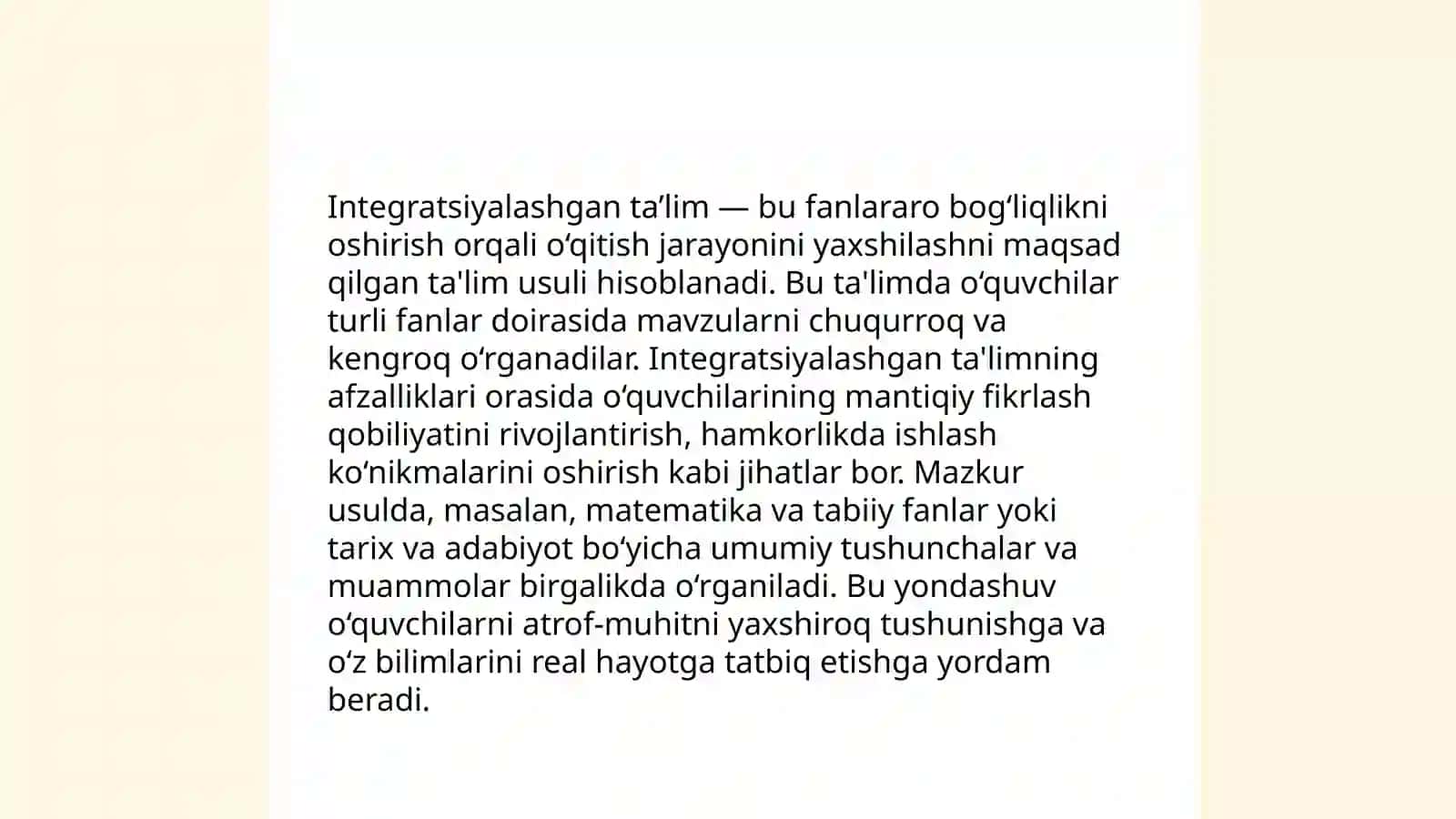 Integratsiyalashgan Talim 4