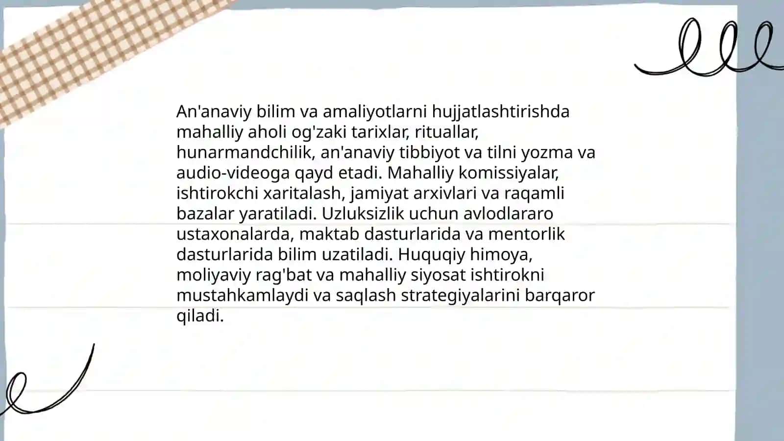 Madaniy me'rosni muhofaza qilishda mahalliy aholi ishtiroki 4