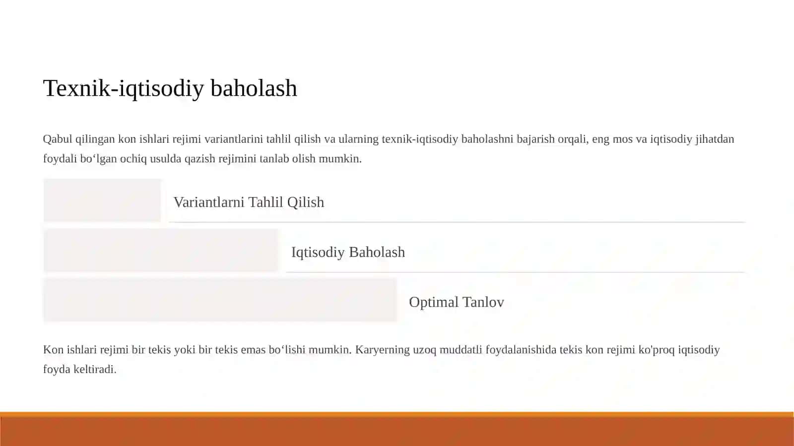 OCHIQ USULDA FOYDALI QAZILMA KONLARINI QAZIB OLISH TIZIMLARIGA QO‘YILADIGAN ASOSIY TALABLAR 4