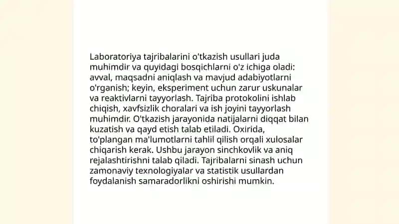 Ilmiy tadqiqotda tajriba sinov ishlarini olib borish. 4