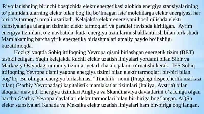 BIRLASHGAN ENERGETIK TIZIMLARINING AFZALLIKLARI 4