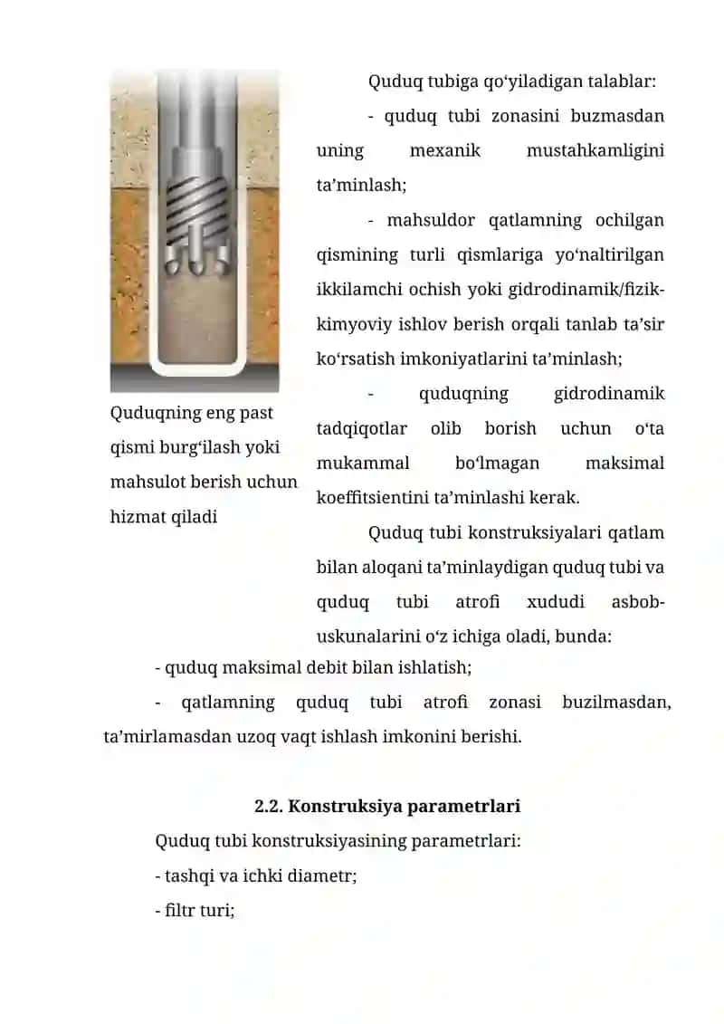 ZAMONAVIY QUDUQ TUBI KONSTRUKSIYaSI 4
