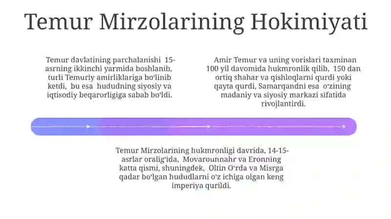 Temuriylar Davlatining Kengayishi va Hukmronligi 4