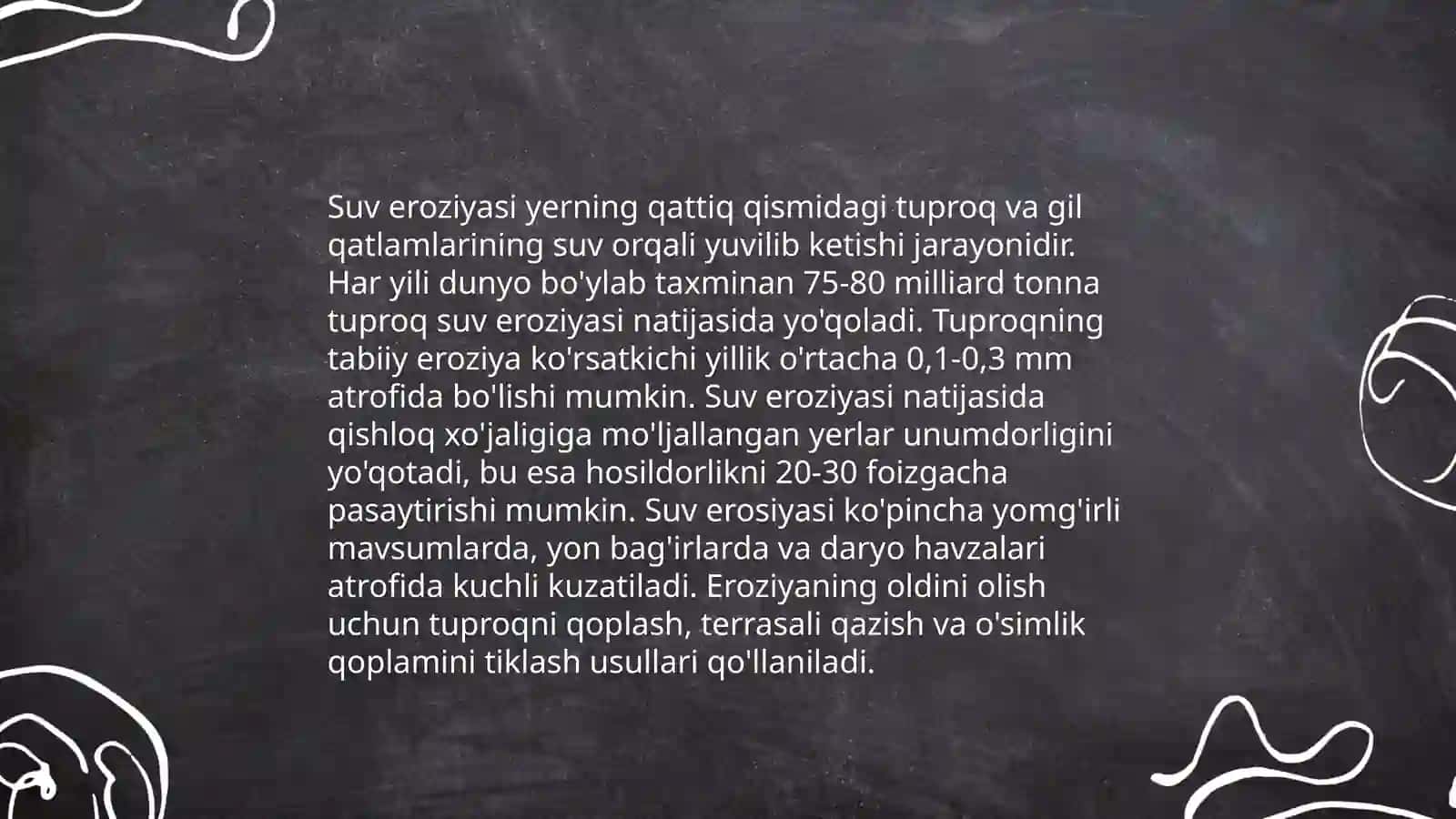Tuproq eroziyasi va unga qarshi kurashish chora-tadbirlari 4