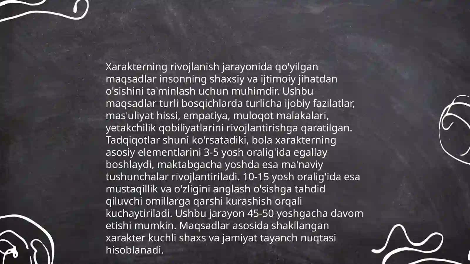 Xarakterning maqsadi 4
