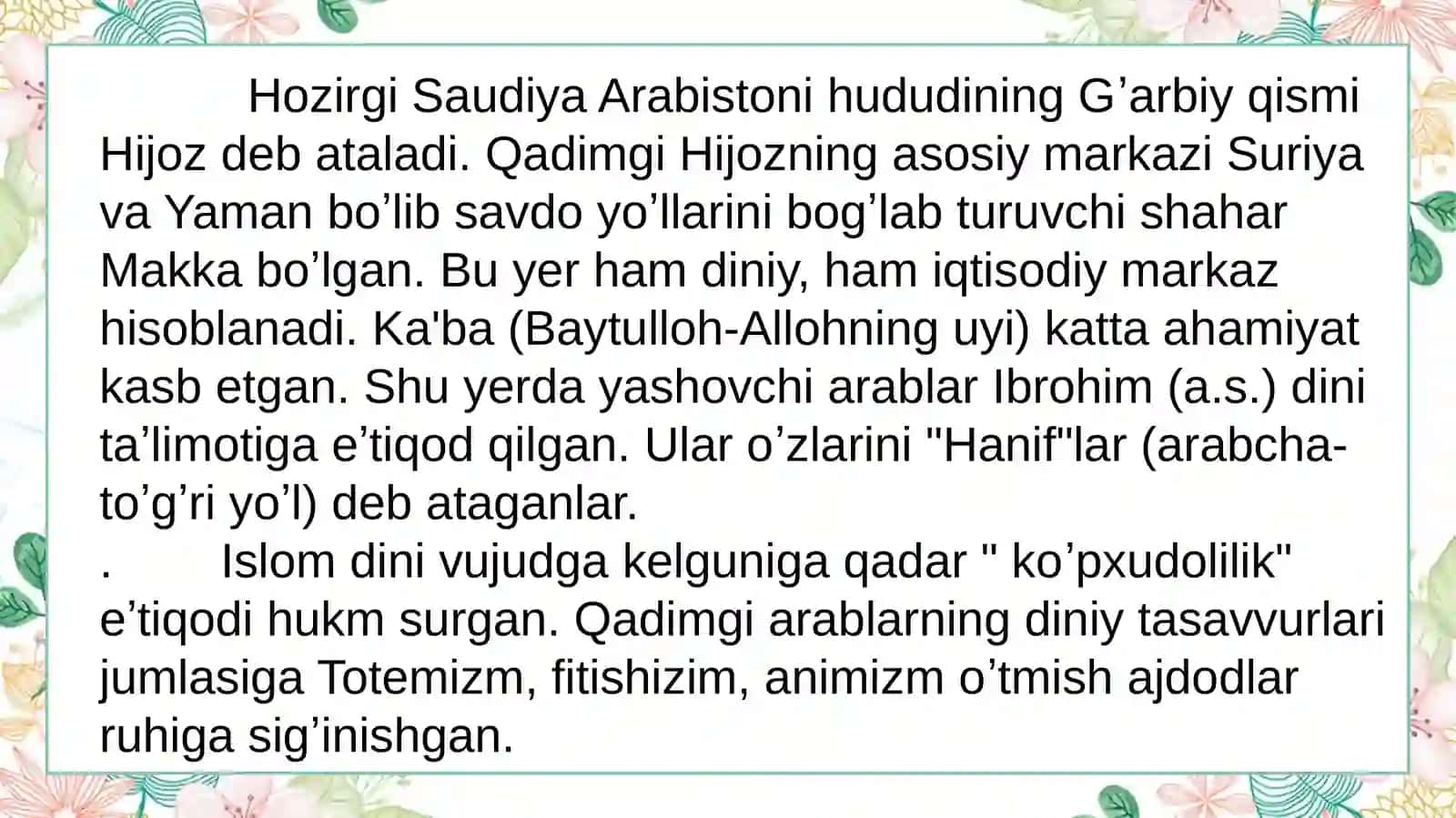Shaxrisabz Davlat Pedagogika Instituti Pedagogika Fakulteti Maktabgacha Ta'lim yo'nalishi 2-kurs 3.24-guruh Talabasi Choriyeva Baxti Gulning Dinshunoslik Fanidan Tayyorlagan Taqdimoti 4