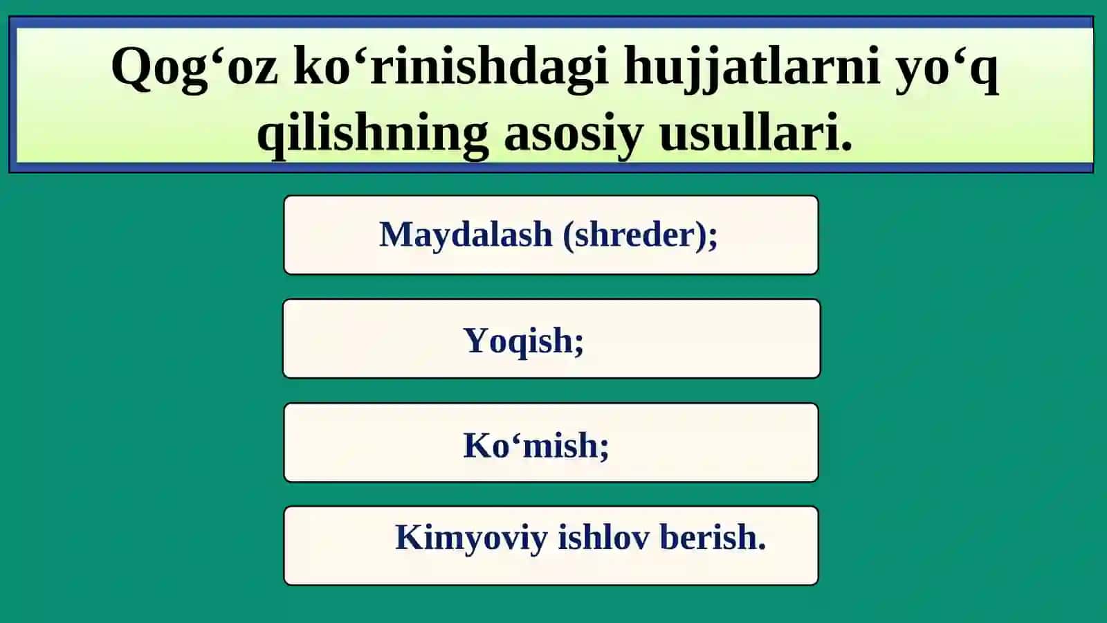 Ma’lumotlarni xavfsiz o‘chirish usullari 4