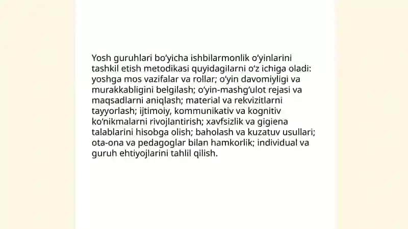 Maktabgacha ta’lim tashkilotlarida ishbilarmonlik o‘yinlari texnologiyasi 4