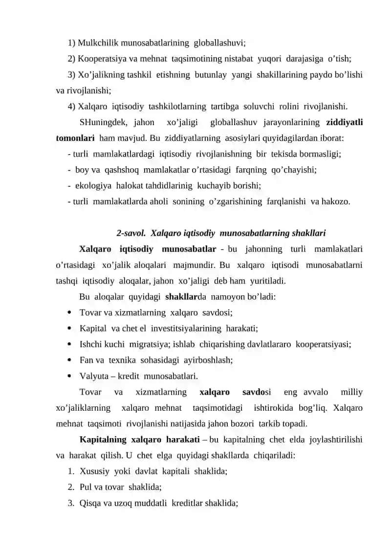 Jahon xo’jaligi va uning evolyutsiyasi 4