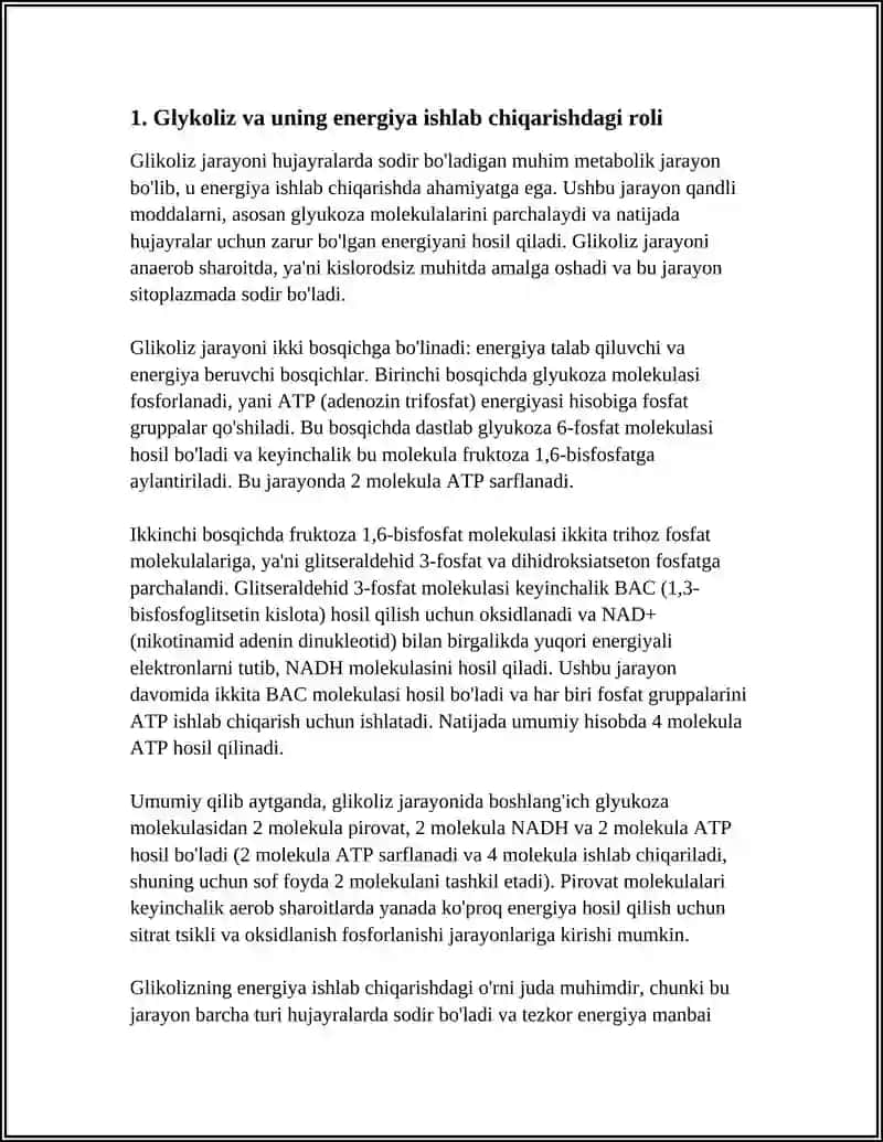 METABOLIZM JARAYONIDA ENERGIYA HOSIL BÒLISHI VA SARFLANISHI 4