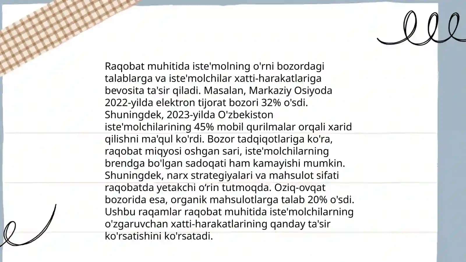 Tanqidiy fikrlash texnologiyasidan 10 sinfda “Istemol va tadbirkorlik” mavzusini o`qitish 4