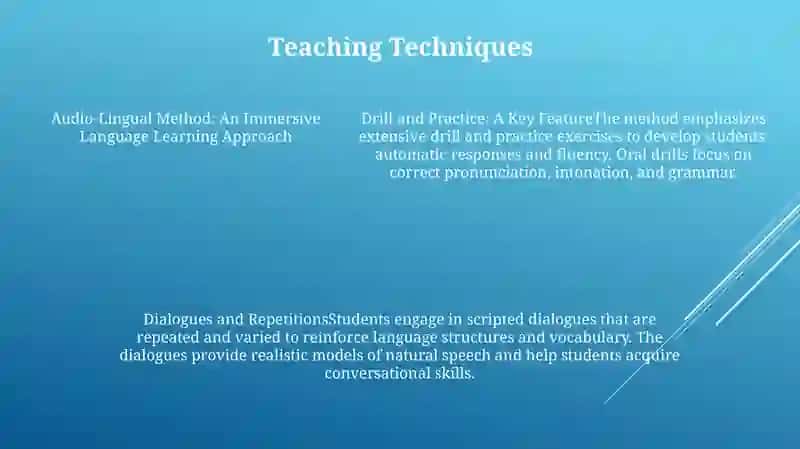 The Audio-Lingual Method 4