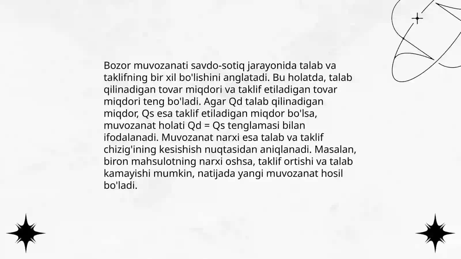Talab taklif bozor muvozanati 4