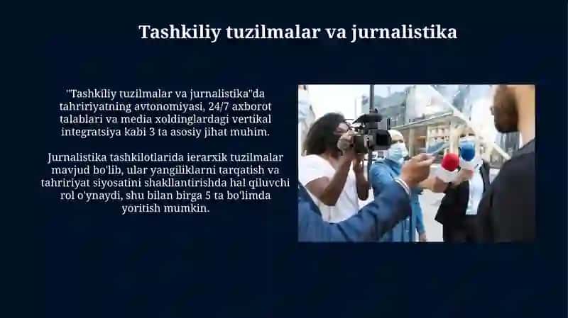 Jurnalistikaning madaniy-tashkiliy masalalari 4