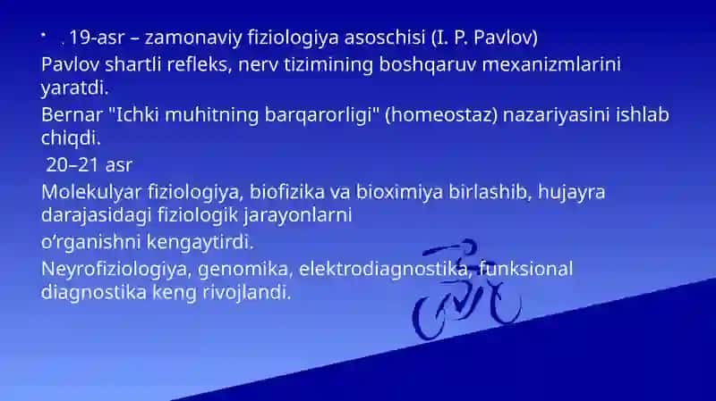 FIZIOLOGIYA FANI RIVOJLANISHI, TIBBIYOTDA AHAMIYATI VA FIZIOLOGIK TEKSHIRUV USULLARI 4