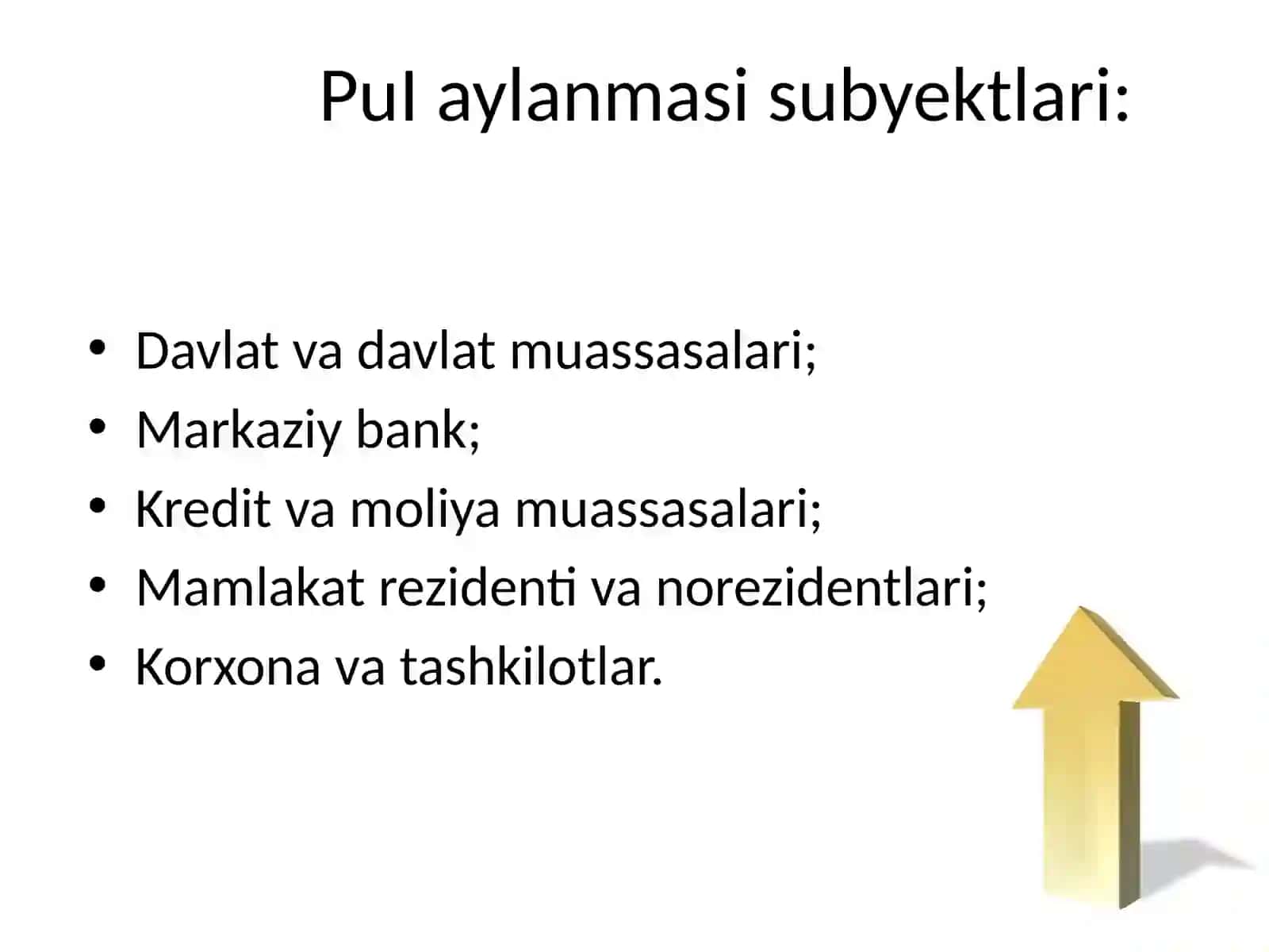 Pul aylanmasi va uning tarkibi 4