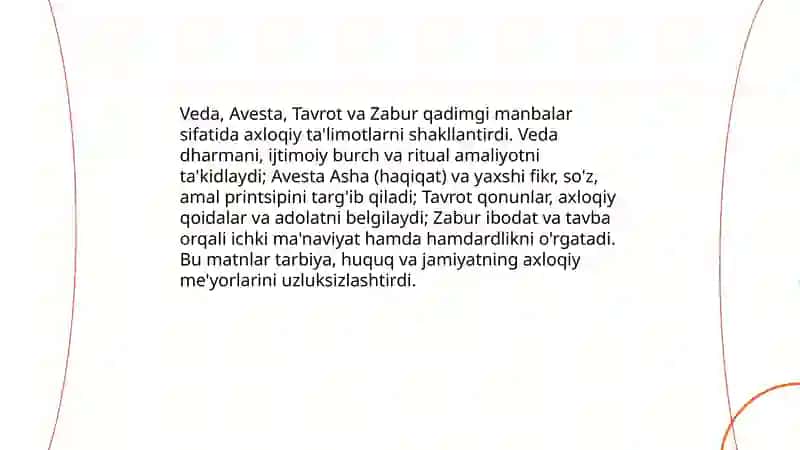Qadimgi Sharq manbalarida ma'naviy tarbiya masalasi 4