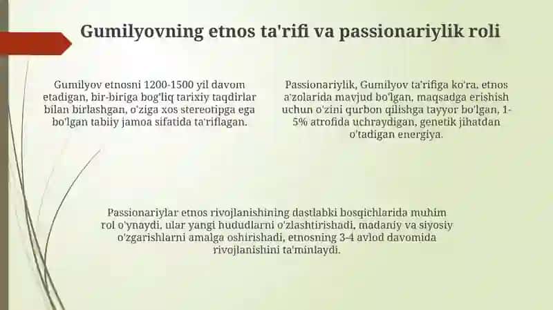 Etnogenez nazariyasi va Gumilyov ilmiy tadqiqot ishlari 4