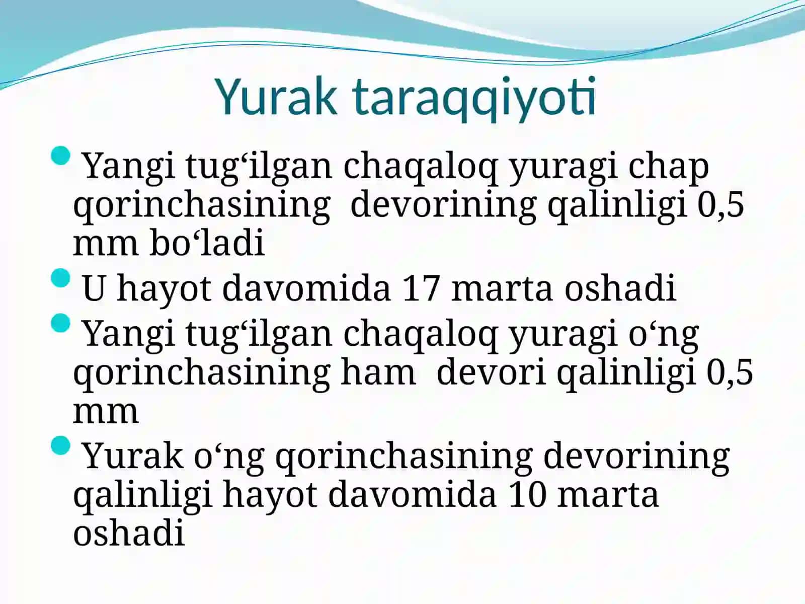 BOLALARDA YURAK-QON TOMIR TIZIMINING ANATOMO-FIZIOLOGIK XUSUSIYATLARI 4