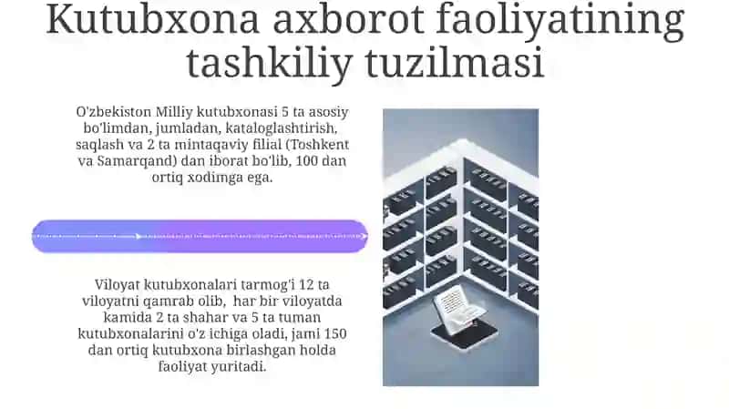 Kutubxona Axborot Faoliyatining Tashkiliy Tuzi 4