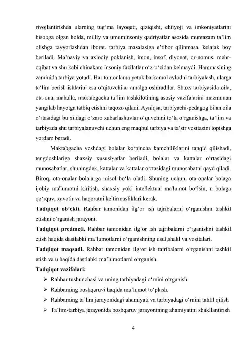 MAKTABGACHA TA’LIM TARBIYANI TASHKIL ETISH TEXNOLOGIYASI 4