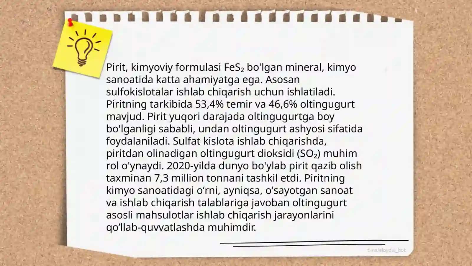 Piritning xalq xo'jaligidagi o'rni 4