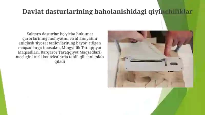 Xalqaro baholash dasturlari doirasida xukumat qarorlarining mazmun va mohiyati 4