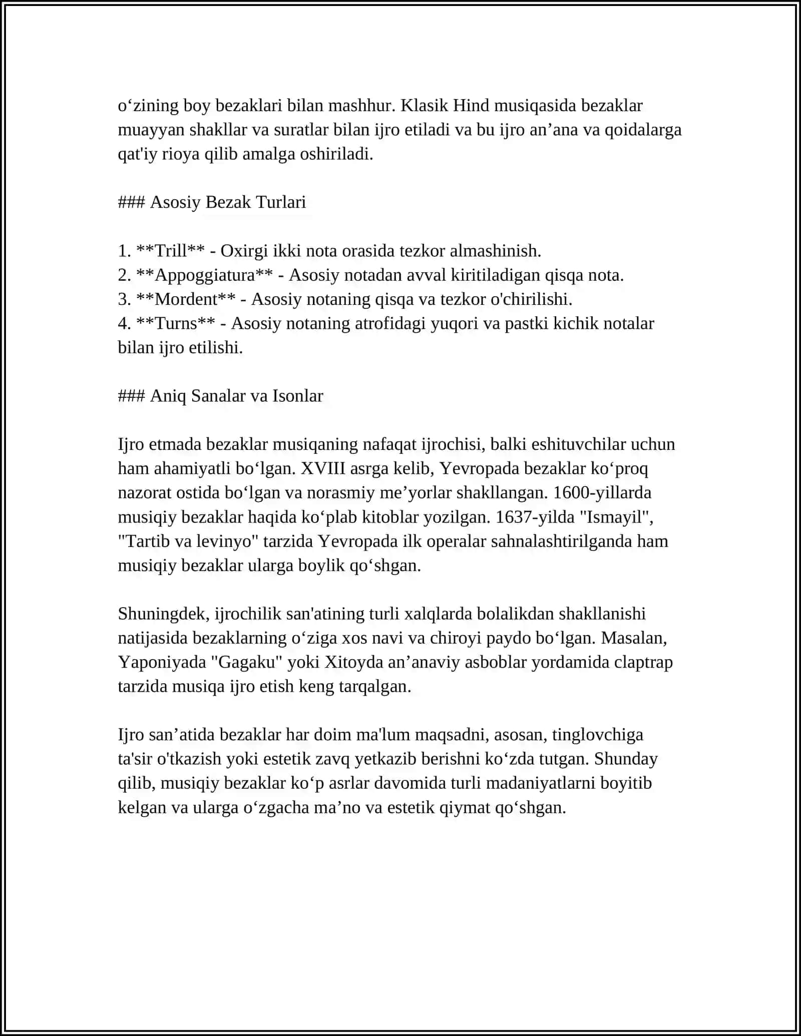 MUSIQIY ASARLARNI BEZAKLAR BILAN IJRO ETISH YOʻLLARI 4