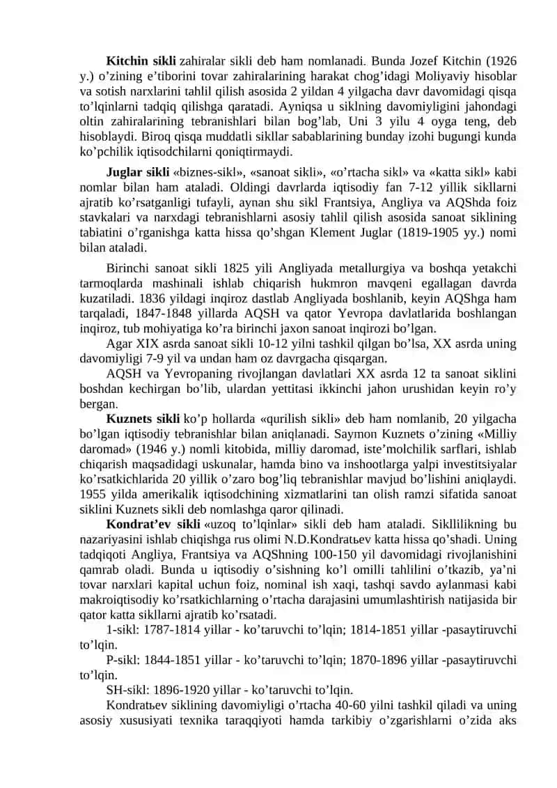 Iqtisodiy sikllarning modellari 4