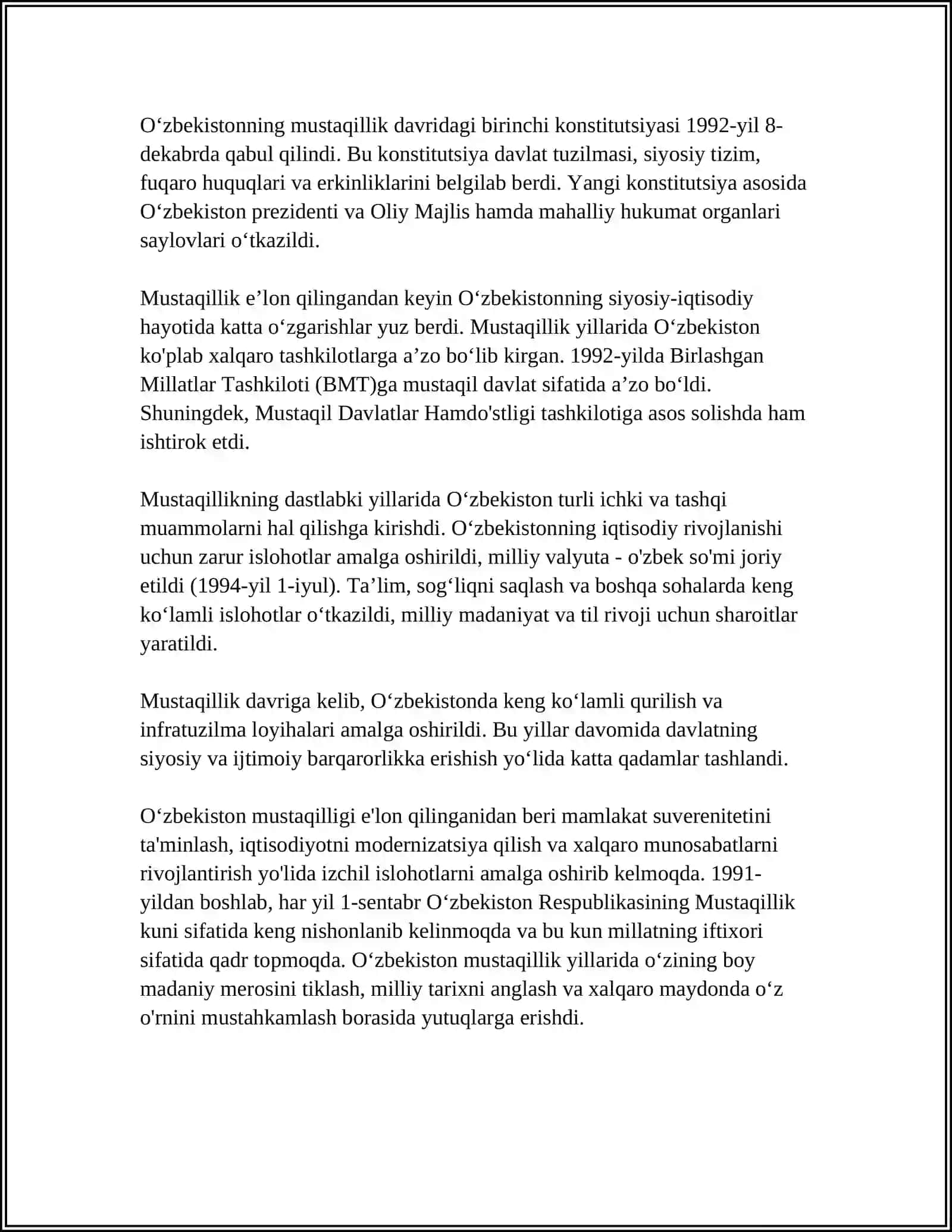 ÒZBEKISTONNING ENG YANGI TARIXI 2024-2025-o'quv yili 4