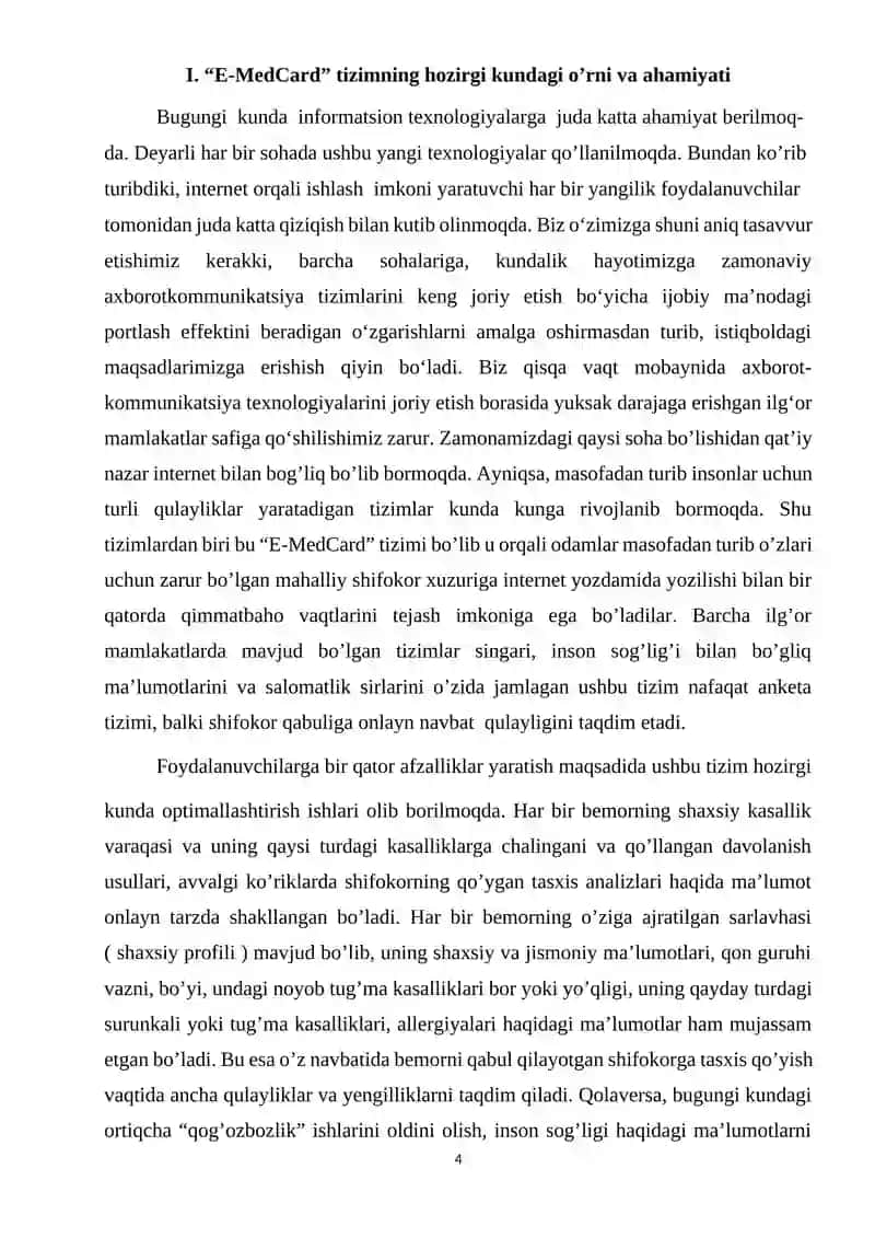 Onlayn Poliklinika. Shifokor qabuliga onlayn yozilish tizimi. 4