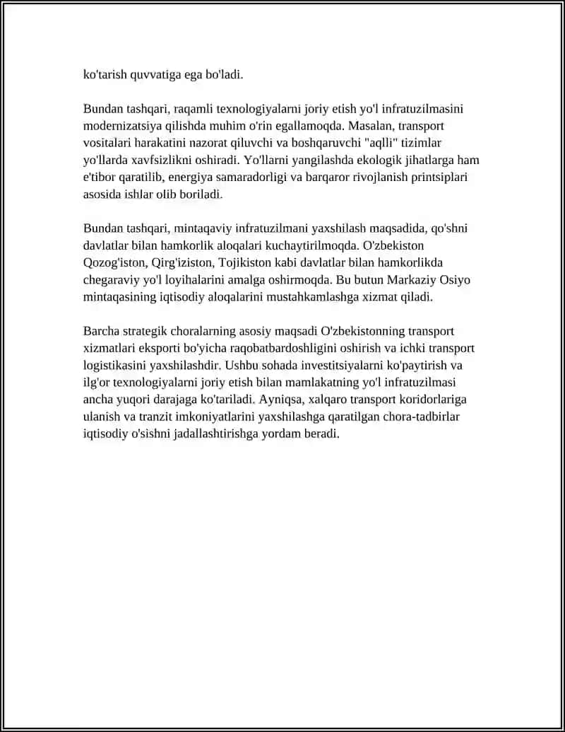 ÖZBEKISTONDA YÖL QURILISHINING ISTIQBOLLARI 4