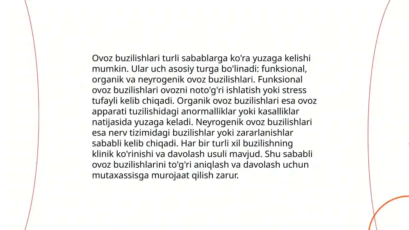 Ovoz buzilishi 4