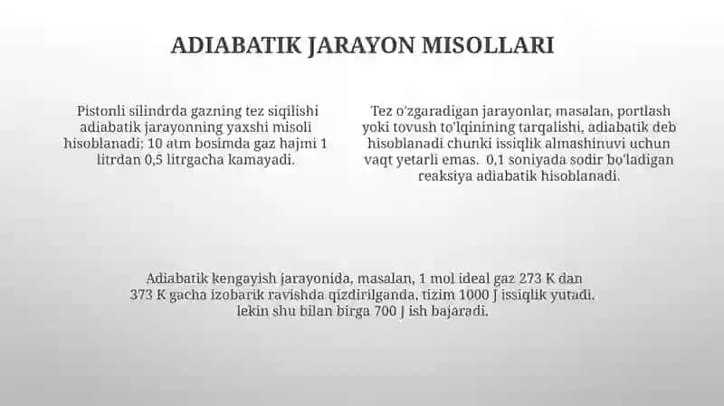 Adiabatik Jarayonni Modellash 4