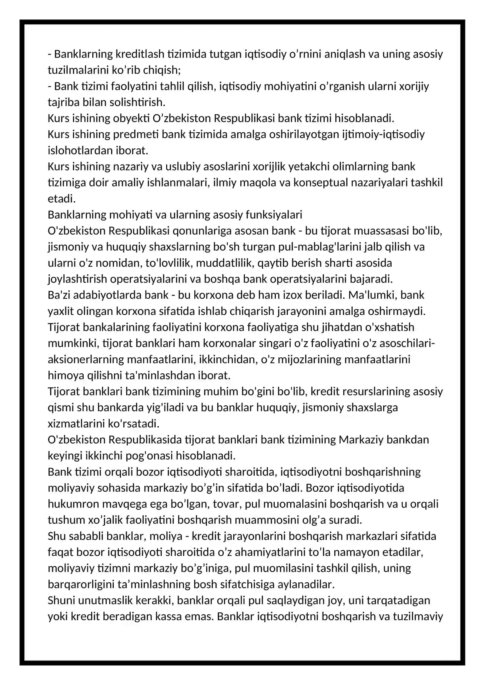 Magistratura va kechki ta'lim fakulteti KMMT-61/23 guruh talabasi - O'zbekistonda bank tizimini rivojlantirish istiqbollari 4