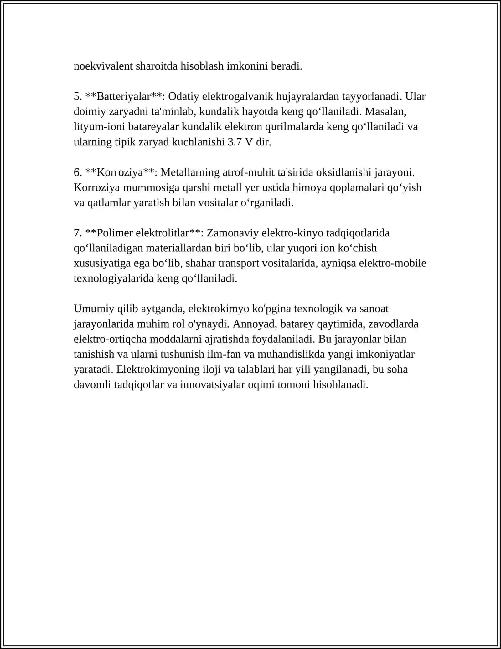 Elektrokimyo: Elektrokimyoviy jarayon 4