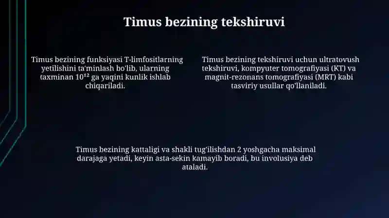 Timus tuzilishi taraqqiyoti va vazifasi 4