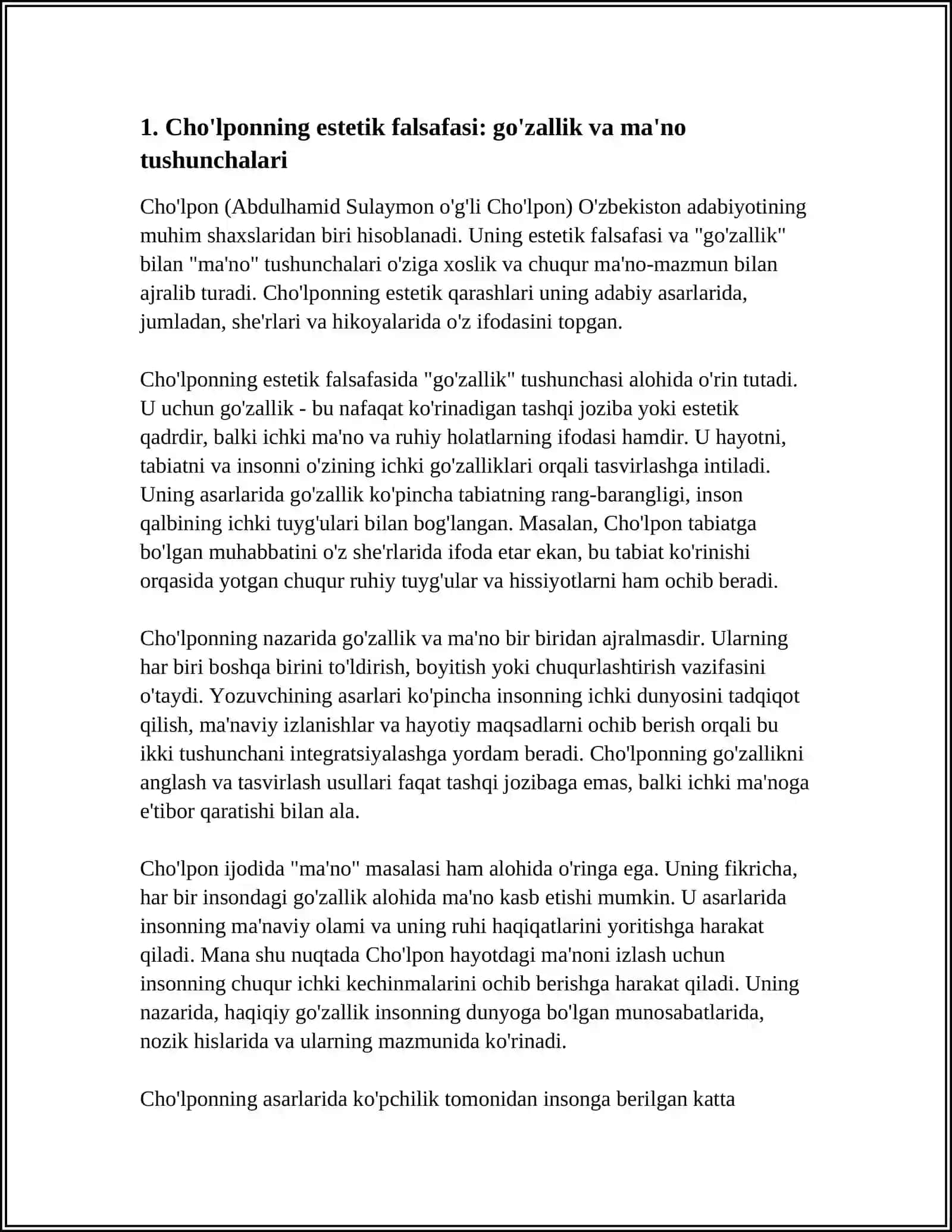 CHÕLPONNING ADABIY-ESTETIK QARASHLARI VA ADABIYOT NADUR VAKOLATI MUTOLAASI 4